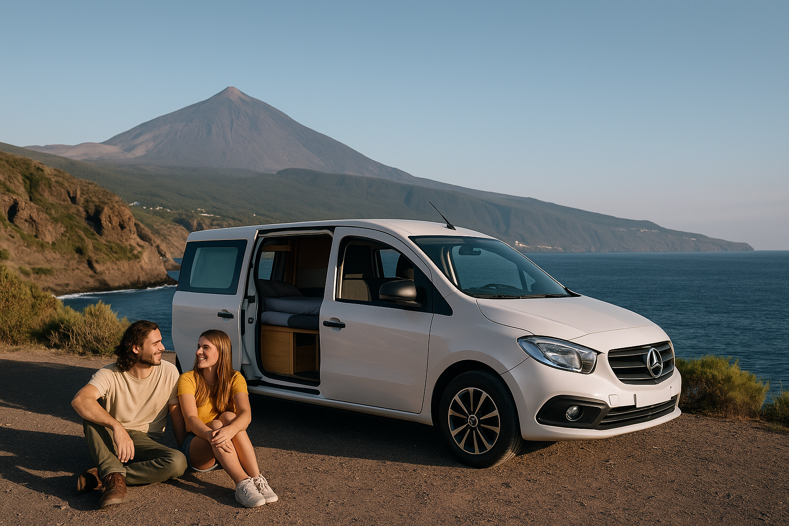 Camper tipo Mercedes Citan XL preparada para dos personas