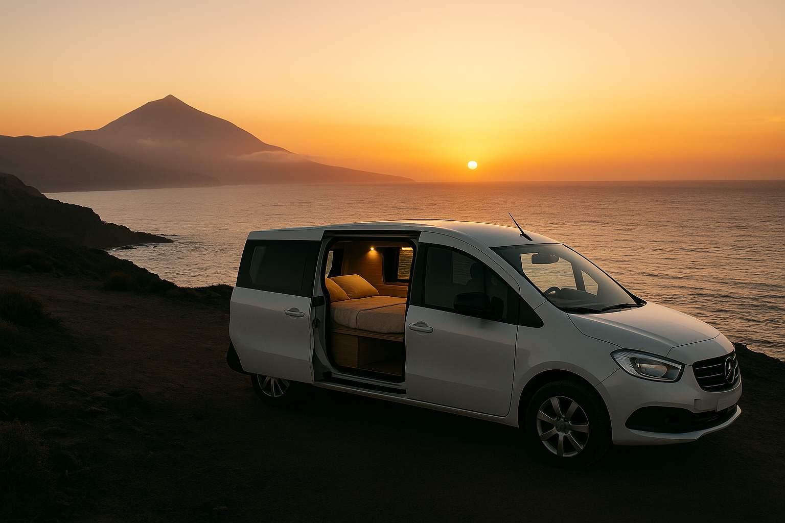 Camper de VivoRent Campers en un entorno natural de Tenerife